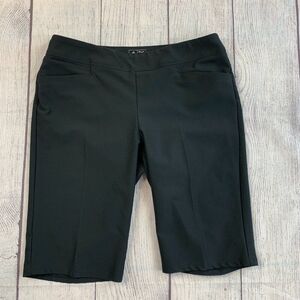 Adidas Golf Shorts Bermuda sz M 8 Black Pull on 11.5" Inseam